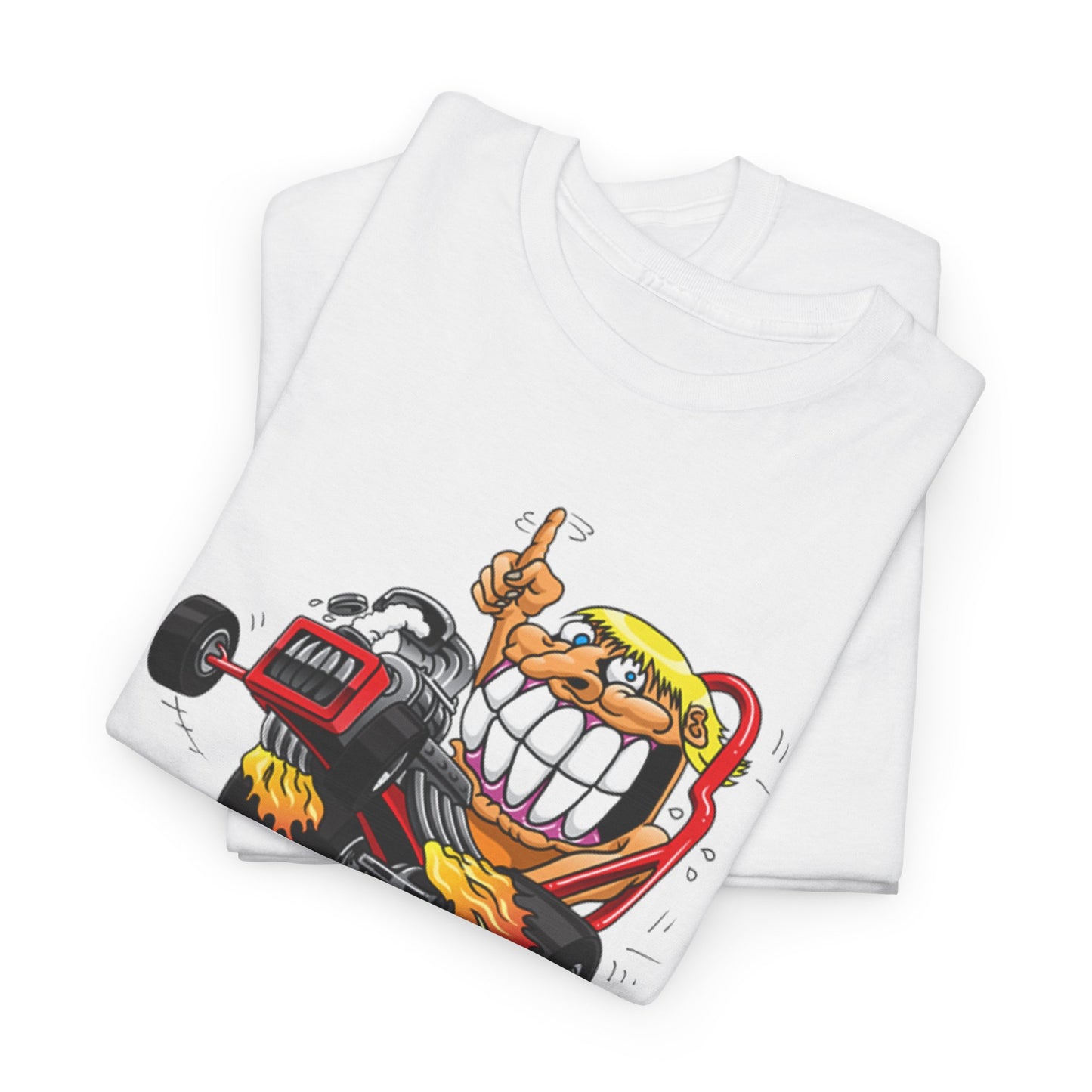 (*DigiToon) Mad Hot Rod Happy Chomper Speedster Fun Digital Graphic DigiRods Cartoon Car Series Short/Long Sleeve T Shirt