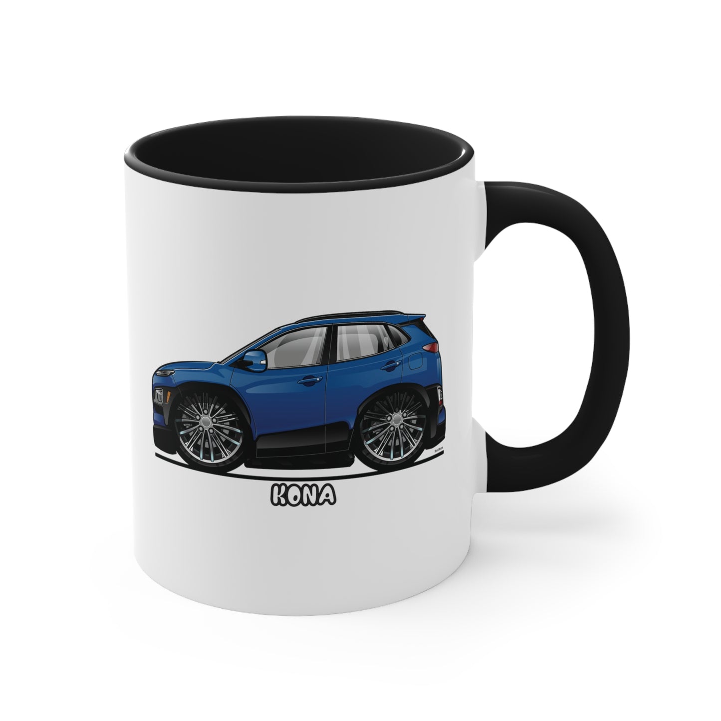 (HYU) Kona New SUV Compact Model DigiRods Cartoon Car Series Set Of 2 Coffee Mugs