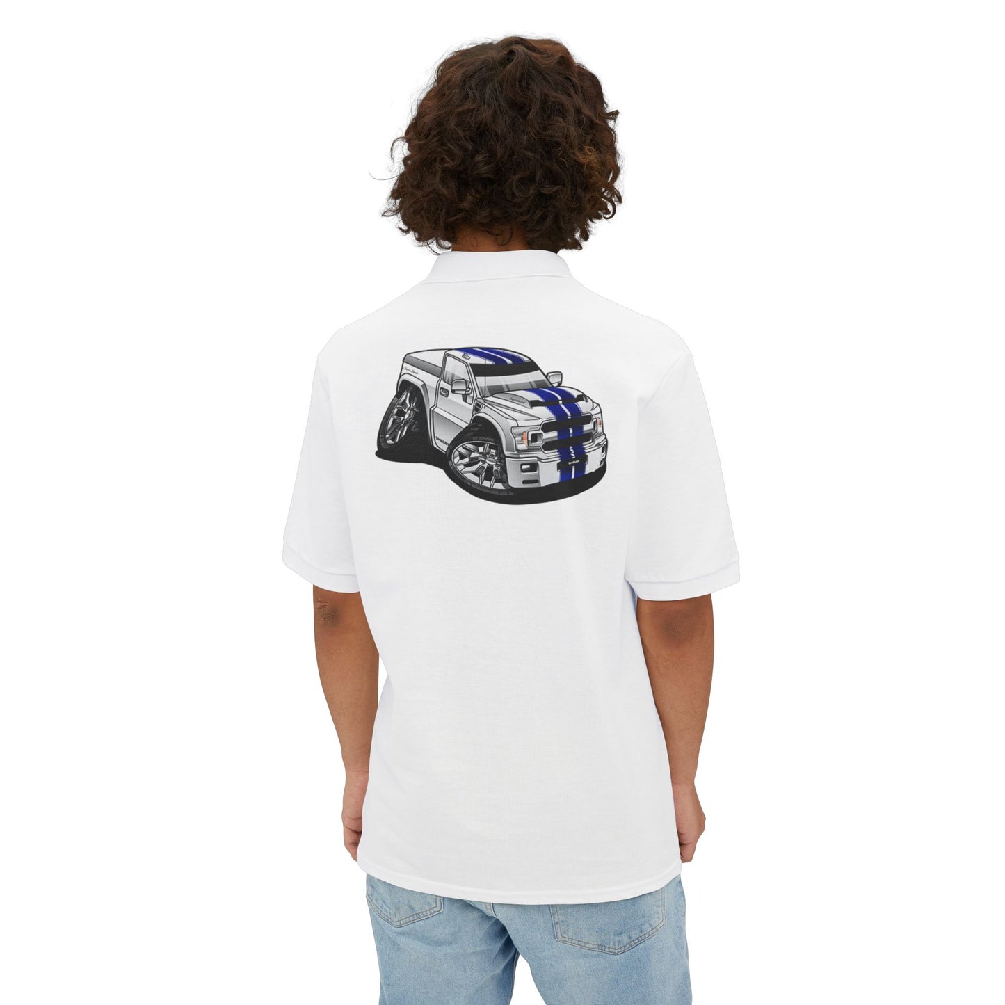 (FOR) Ford F-150 F Series F150 Truck Shelby Super Snake Model DigiRods Cartoon Car Polo Shirt