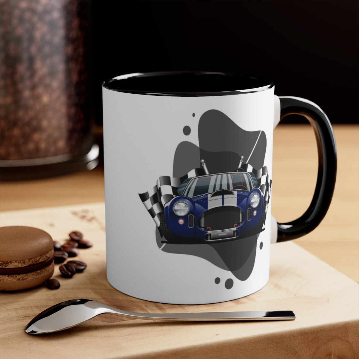 (AC) AC Shelby Cobra 427 Engine Vintage Race Car DigiRods Cartoon Car Coffee Cup Mug