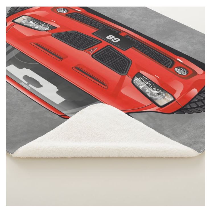 (PON) Pontiac G8 Discontinued Coupe Model DigiRods Cartoon Car Sherpa Fleece Throw Blanket