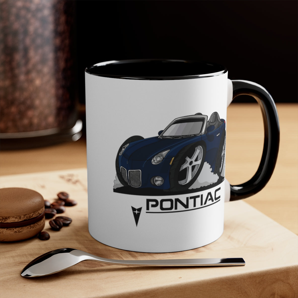 (PON) Pontiac Solstice Convertible Model DigiRods Cartoon Car Coffee Cup Mug