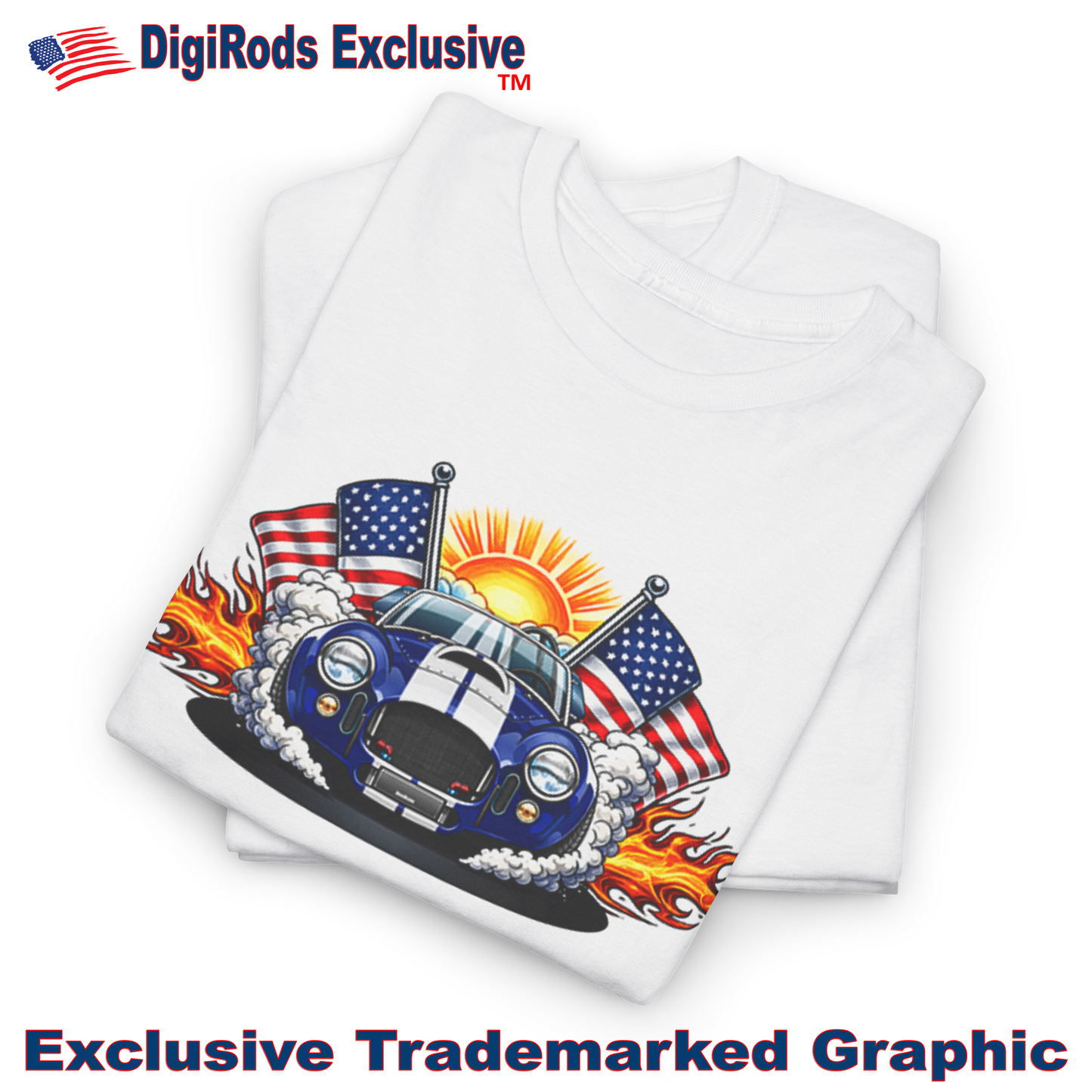 (AC) AC Shelby Cobra Vintage Model Fun In The Sun DigiRods Cartoon Car T Shirt