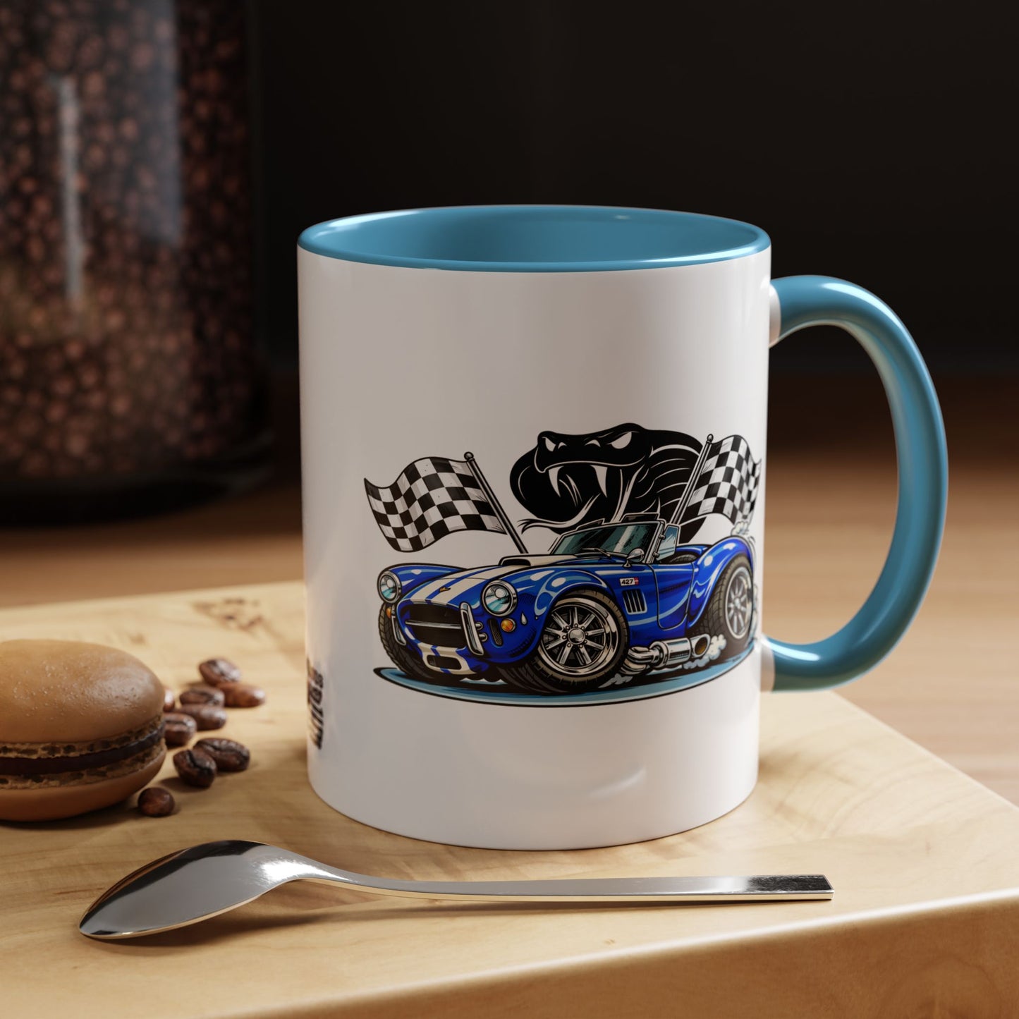 (AC) AC Shelby Cobra 427 Model Snake Attack DigiRods Cartoon Car Graphic Art Coffee Cup Mug Set Of 2 (Copy)