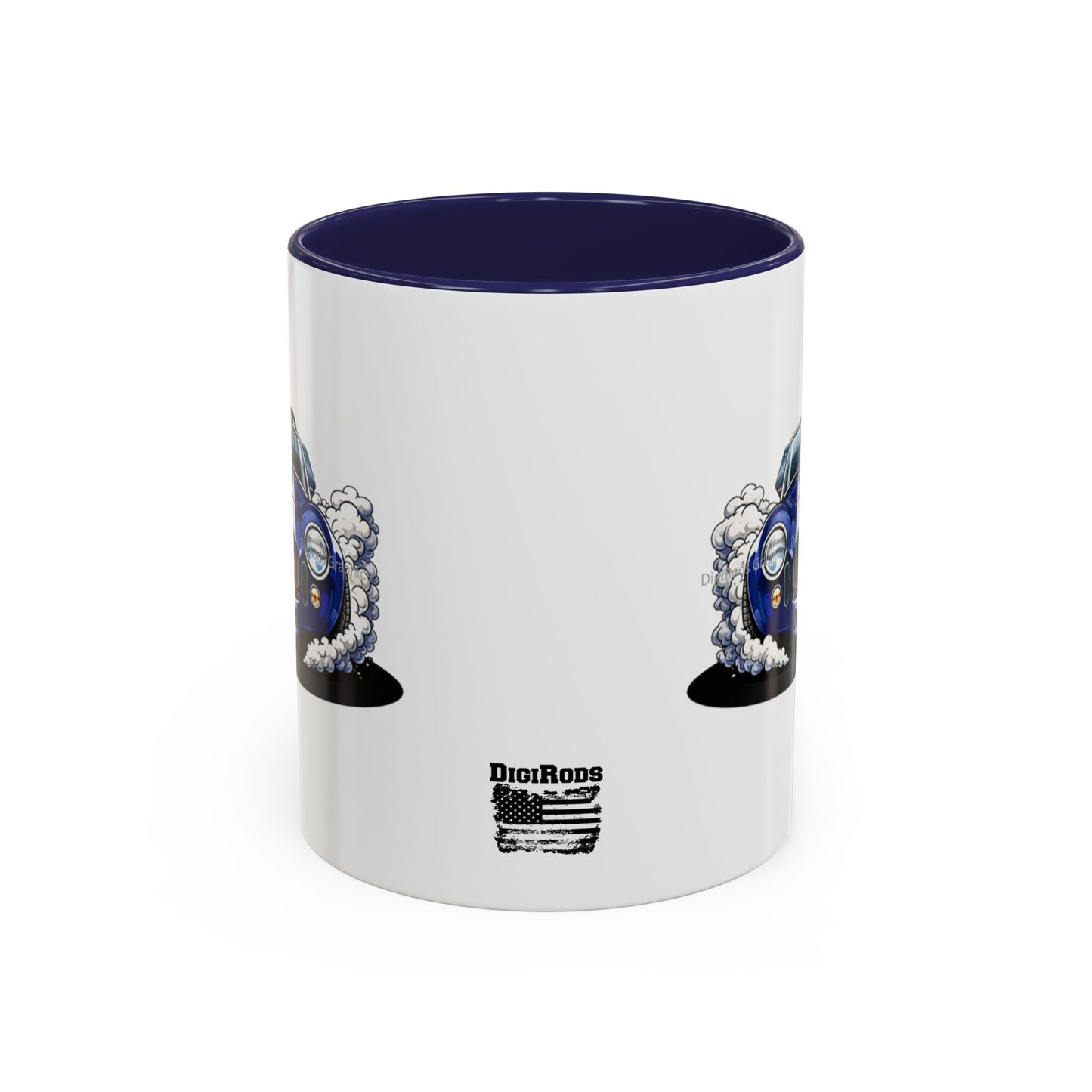 (AC) AC Shelby Cobra 427 Model Smokin' Forward DigiRods Cartoon Car Graphic Art Coffee Cup Mug Set Of 2