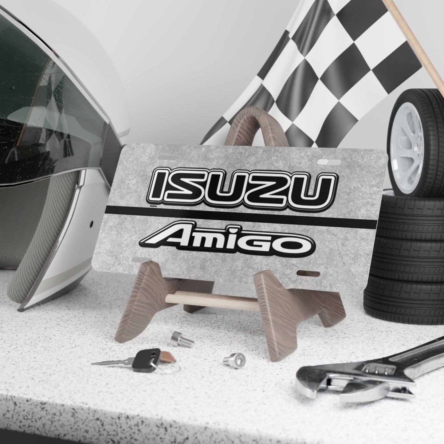 (ISU) Isuzu Amigo Model All Letters DigiRods Cartoon Car Logo Vanity License Plate