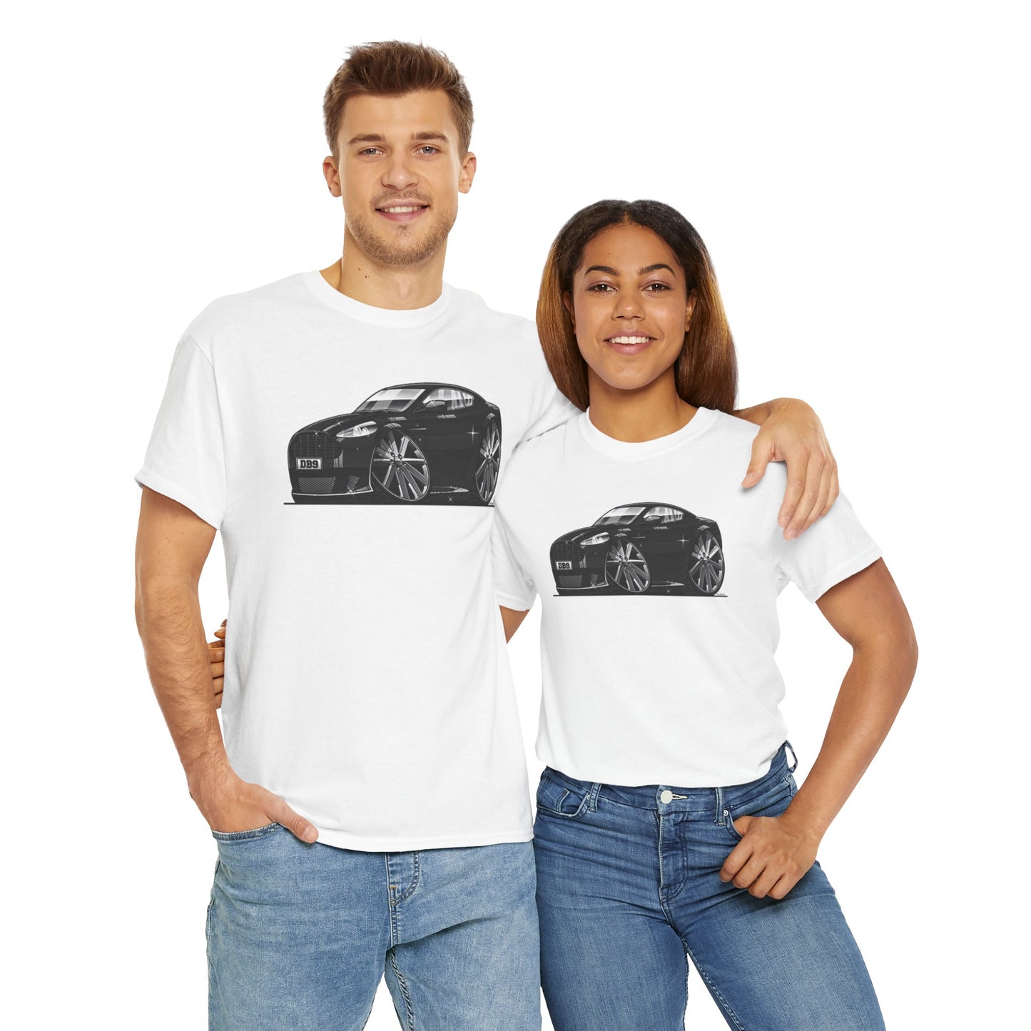 (AST) Aston Martin DB9 Exotic British Model DigiRods Cartoon Car Graphics T Shirt