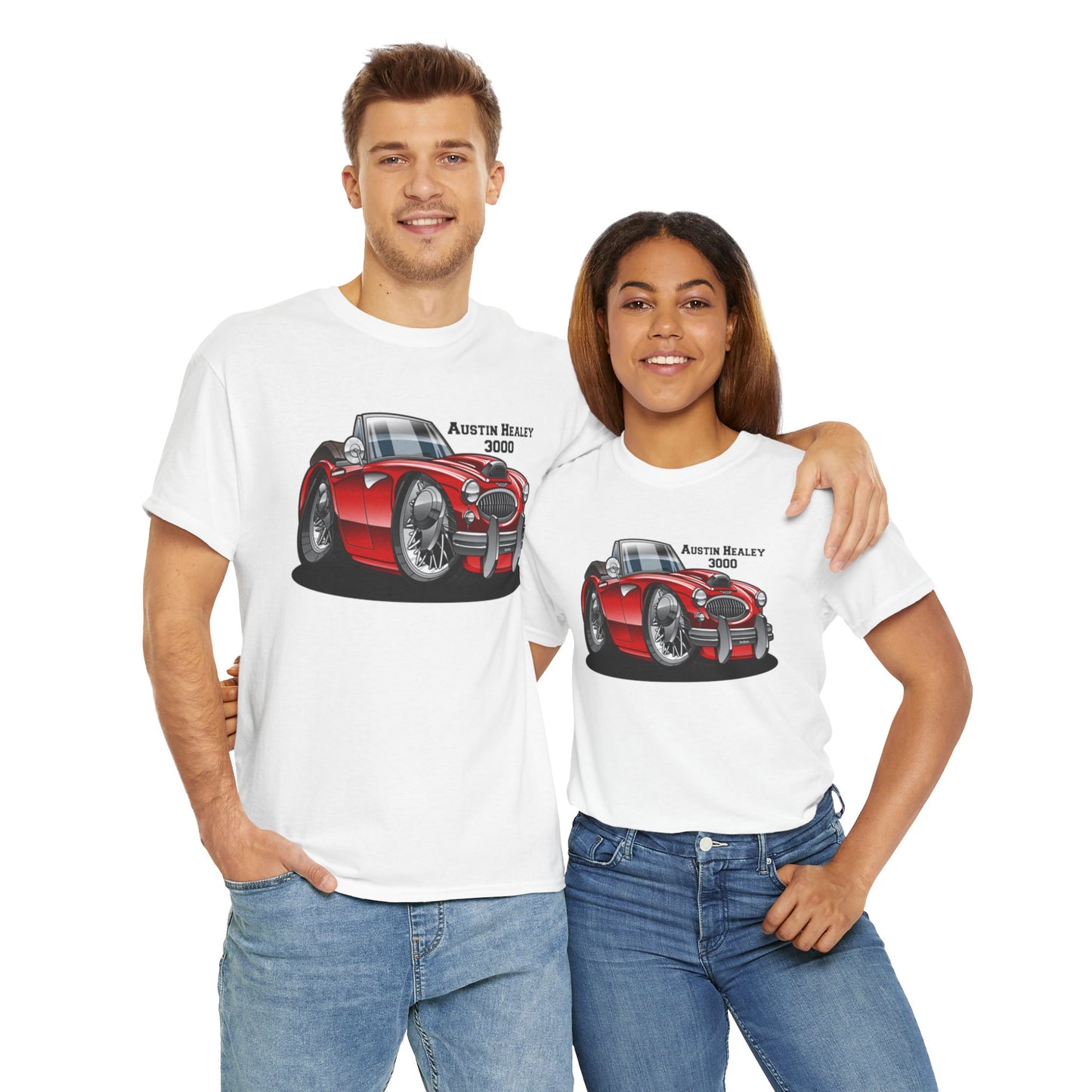 (AUS) Austin Healey 3000 British Convertible DigiRods Cartoon Car Graphics T Shirt