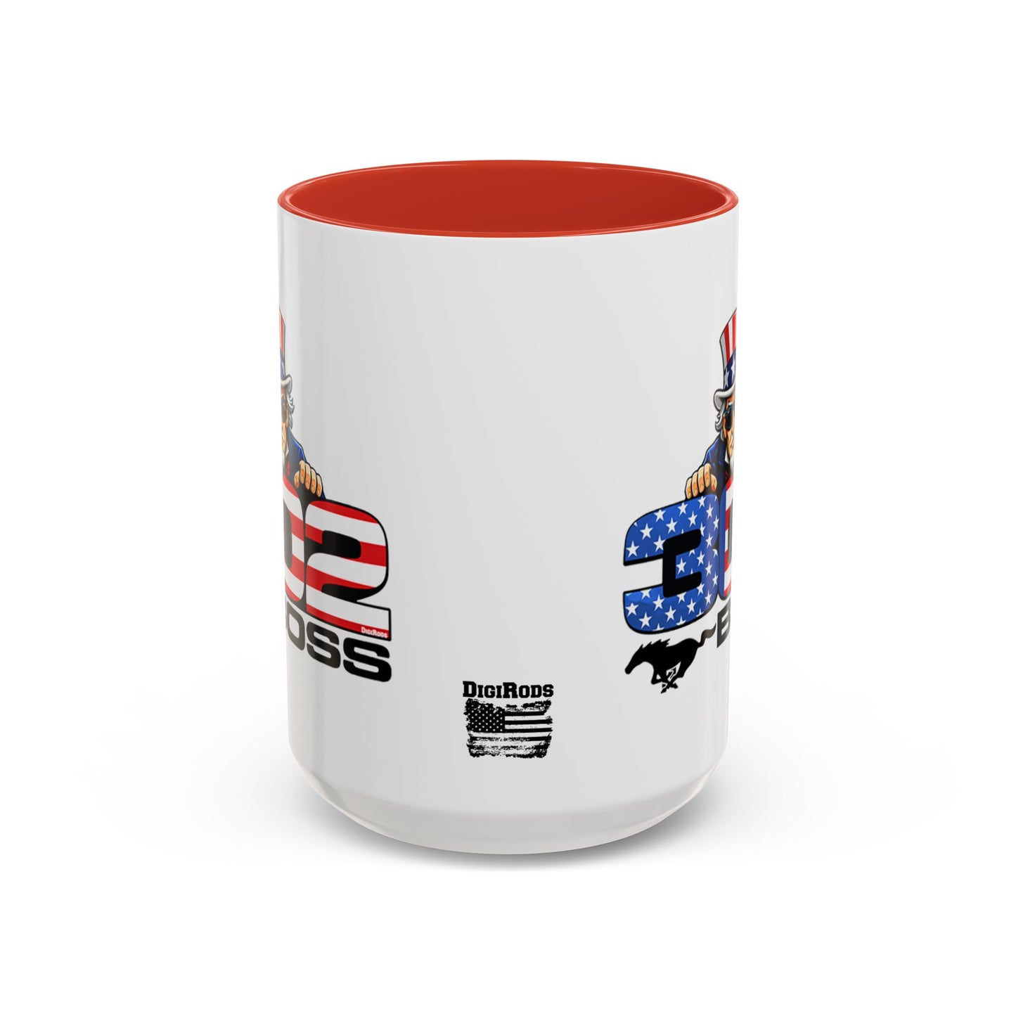 (FOR) Mustang Boss 302 Model Uncle Sam DigiRods Cartoon Car Logo Art Coffee Cup Mug Set Of 2 (Copy) (Copy) (Copy)