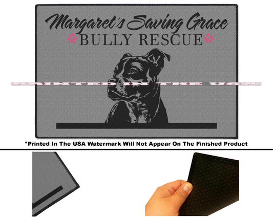 MSGBR Bully Rescue Pitbull Dog Breed Classic Rescue Logo Doormat Door Mat Rug