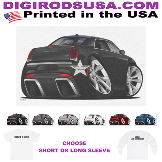 (CHR) 300C 300 C Luxury Sport Sedan DigiRods Cartoon Car Graphics T Shirt