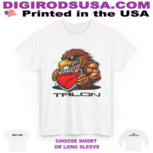 (EAG) Eagle Talon Modern Cool Tough Character Cartoon Car Logo DigiRods Cartoon Car T Shirt
