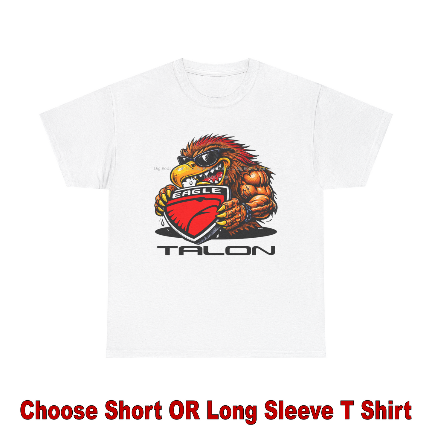 (EAG) Eagle Talon Modern Cool Tough Character Cartoon Car Logo DigiRods Cartoon Car T Shirt