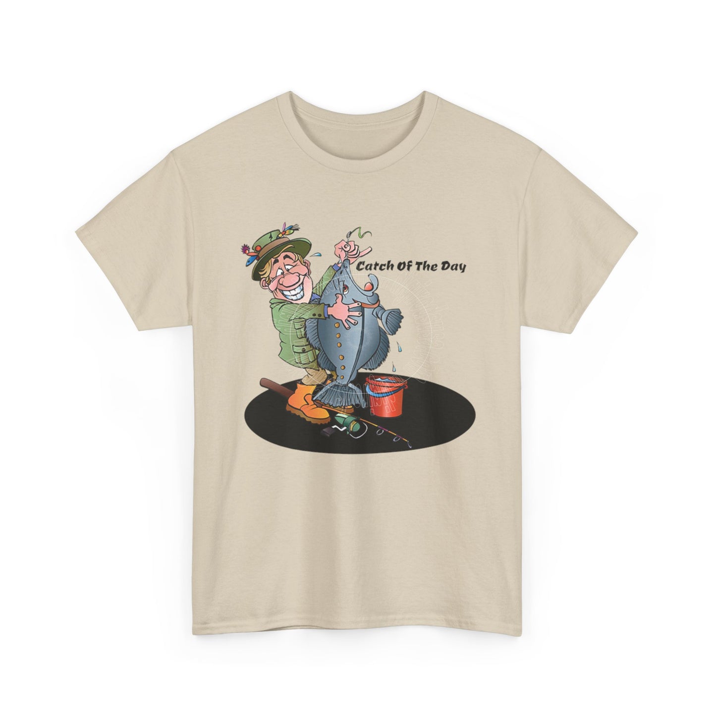 Fishing Fun Catch Of The Day Comic Fisherman Cartoon T Shirt