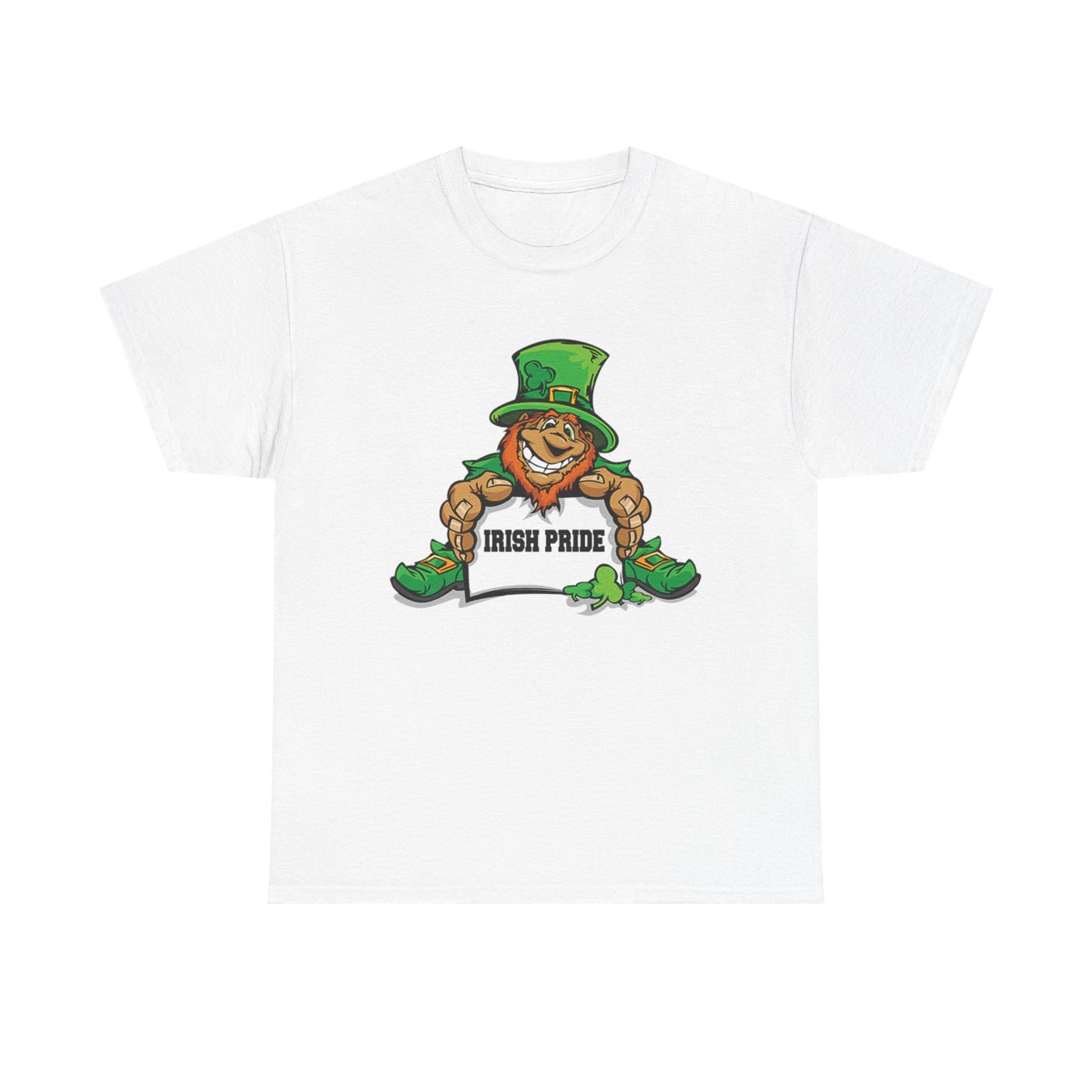 Leprechaun From Ireland Holding Irish Pride Sign Cartoon T Shirt