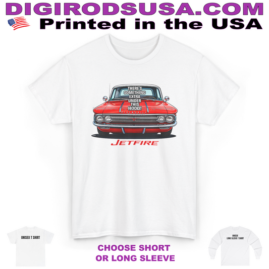 (OLD) Oldsmobile Jetfire 1962 1963 Model Engine Promotion DigiRods Cartoon Car T Shirt