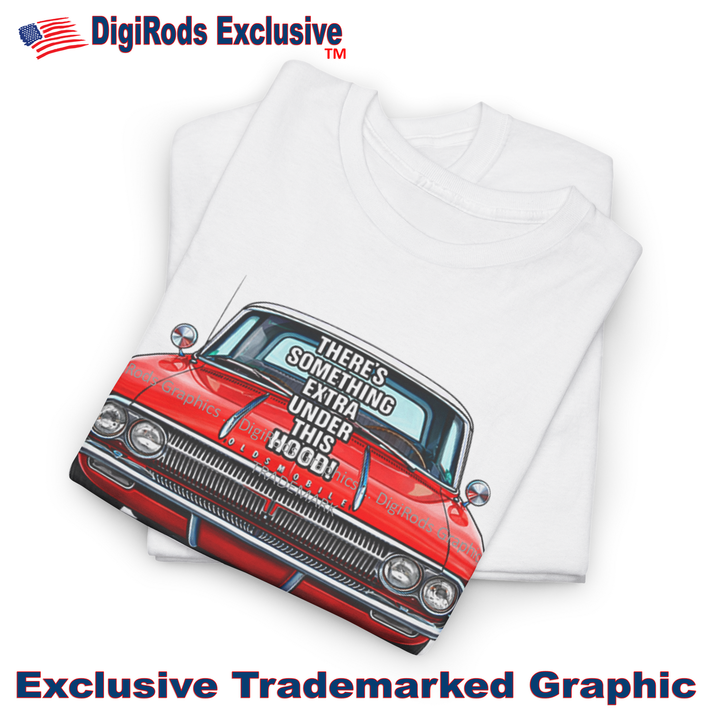 (OLD) Oldsmobile Jetfire 1962 1963 Model Engine Promotion DigiRods Cartoon Car T Shirt