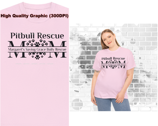 MSGBR Bully Rescue Pitbull Dog Breed Pitbull Rescue Mom Black Logo Pink Unisex T Shirt
