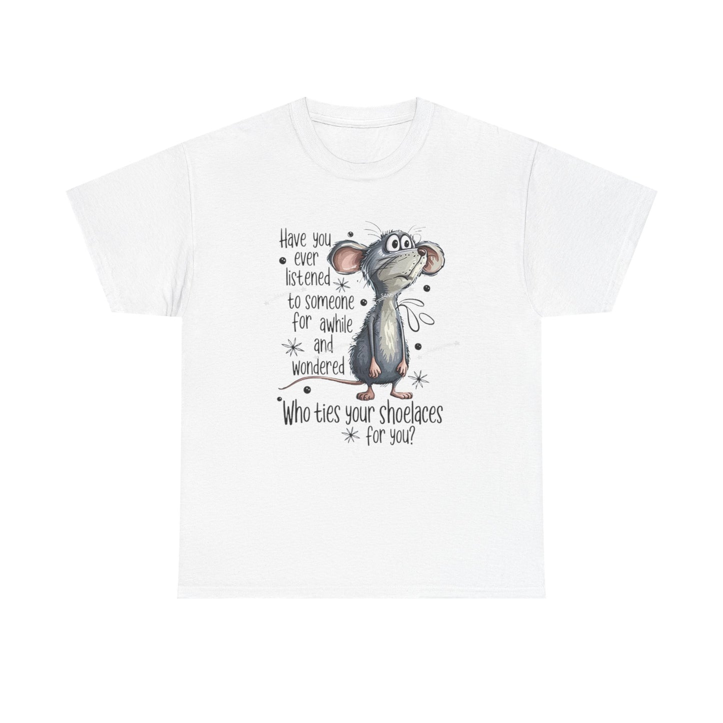Rat Question Wonder Who Ties Your Shoelaces Caricature Cartoon T Shirt