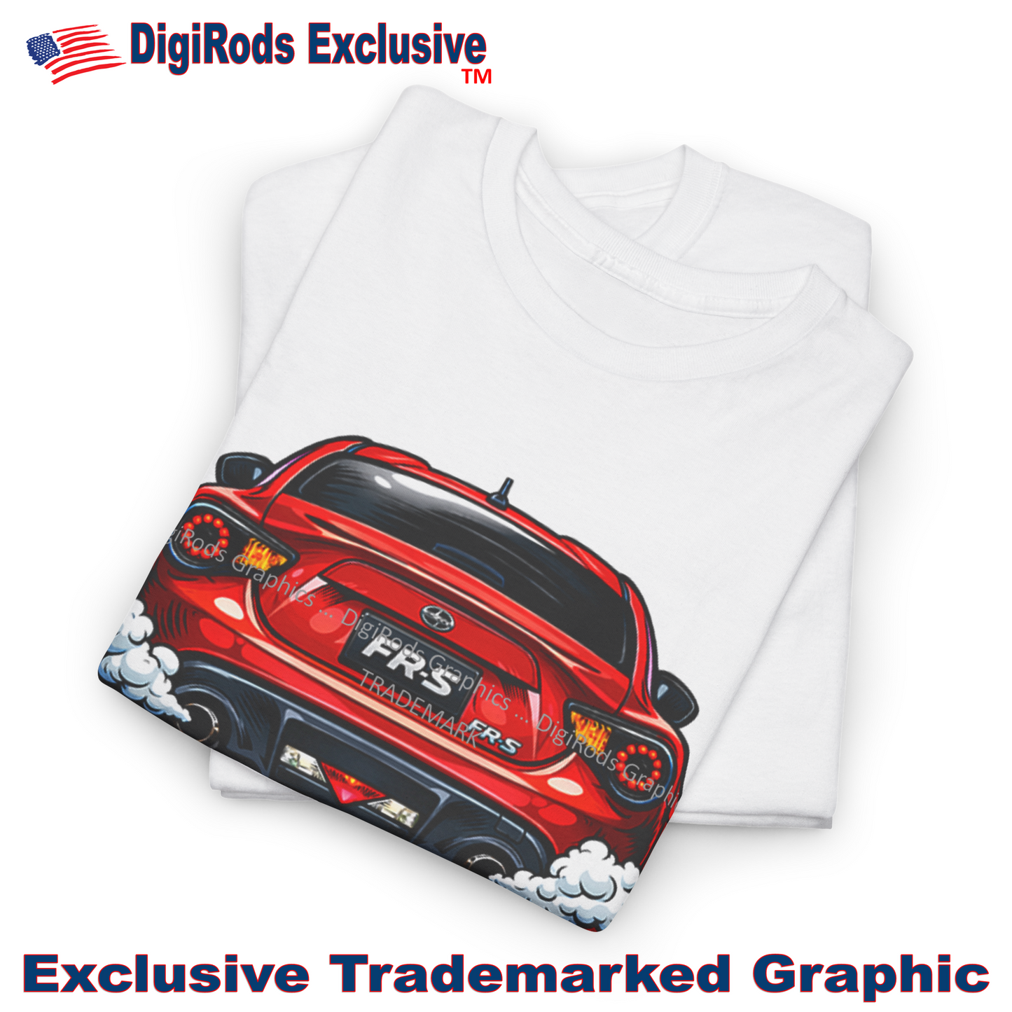 (SCI) Scion FR-S FRS Rear View DigiRods Cartoon Car T Shirt