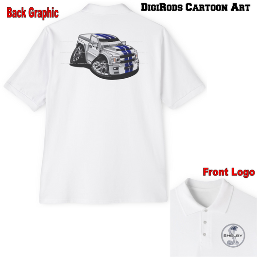 (FOR) Ford F-150 F Series F150 Truck Shelby Super Snake Model DigiRods Cartoon Car Polo Shirt