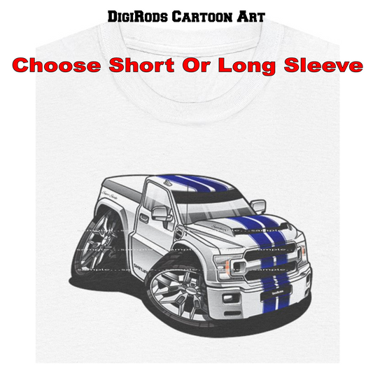 (FOR) Ford F-150 F Series F150 Truck Shelby Super Snake Model DigiRods Cartoon Car Short/Long Sleeve T Shirt (Copy)