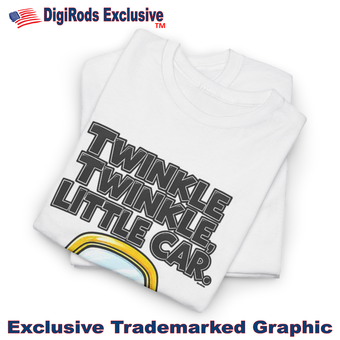 (CHE) Chevy Vega Twinkle Little Car Promotional 1970s Cartoon Car DigiRods Cartoon Car T Shirt