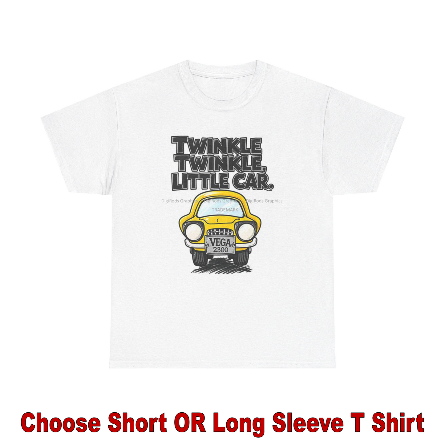 (CHE) Chevy Vega Twinkle Little Car Promotional 1970s Cartoon Car DigiRods Cartoon Car T Shirt