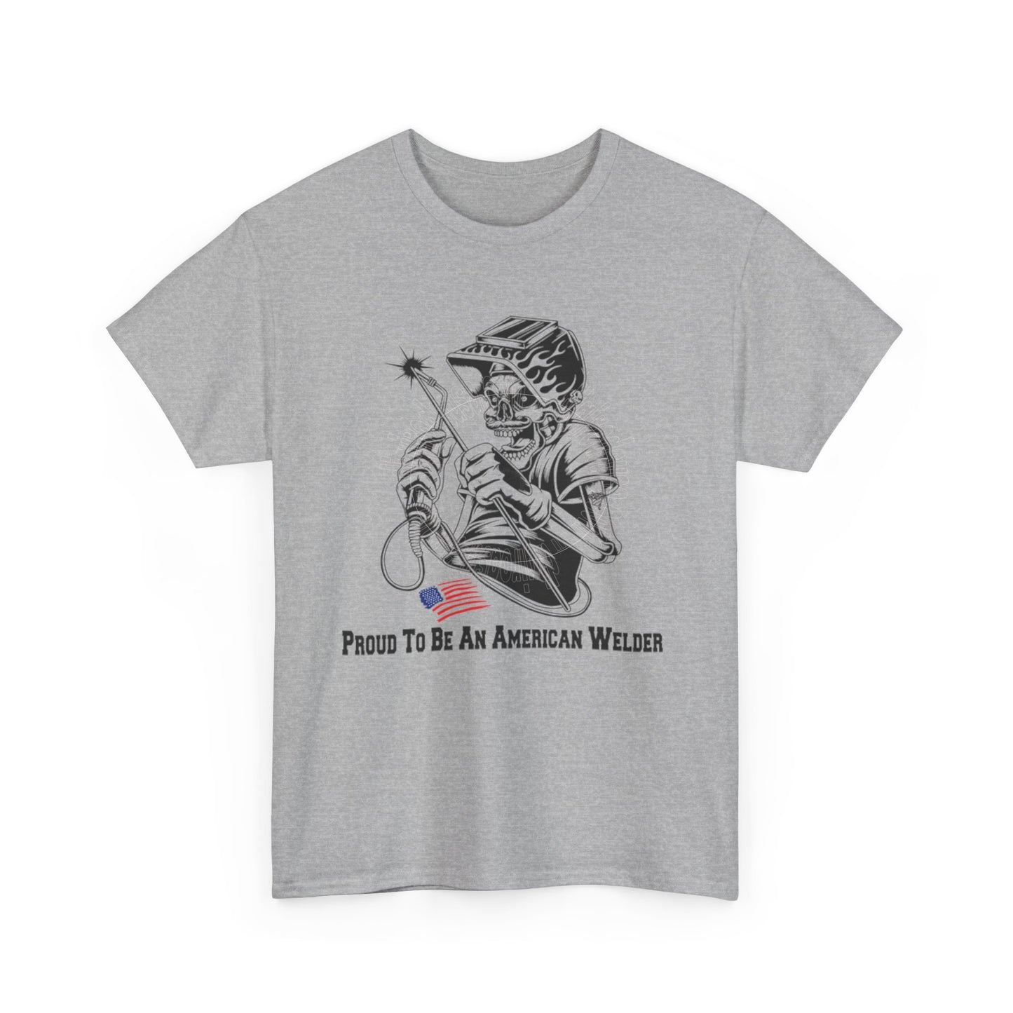 Welding Skeleton All American Welder Caricature Cartoon T Shirt