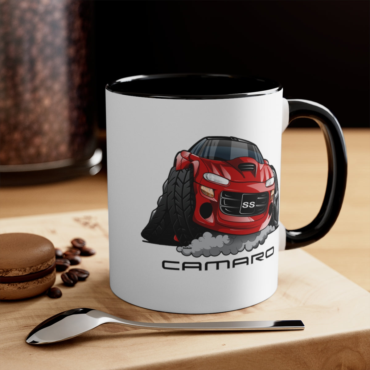 (CHE) Chevy Camaro SS 4th Fourth Generation DigiRods Cartoon Car Coffee Cup Mug