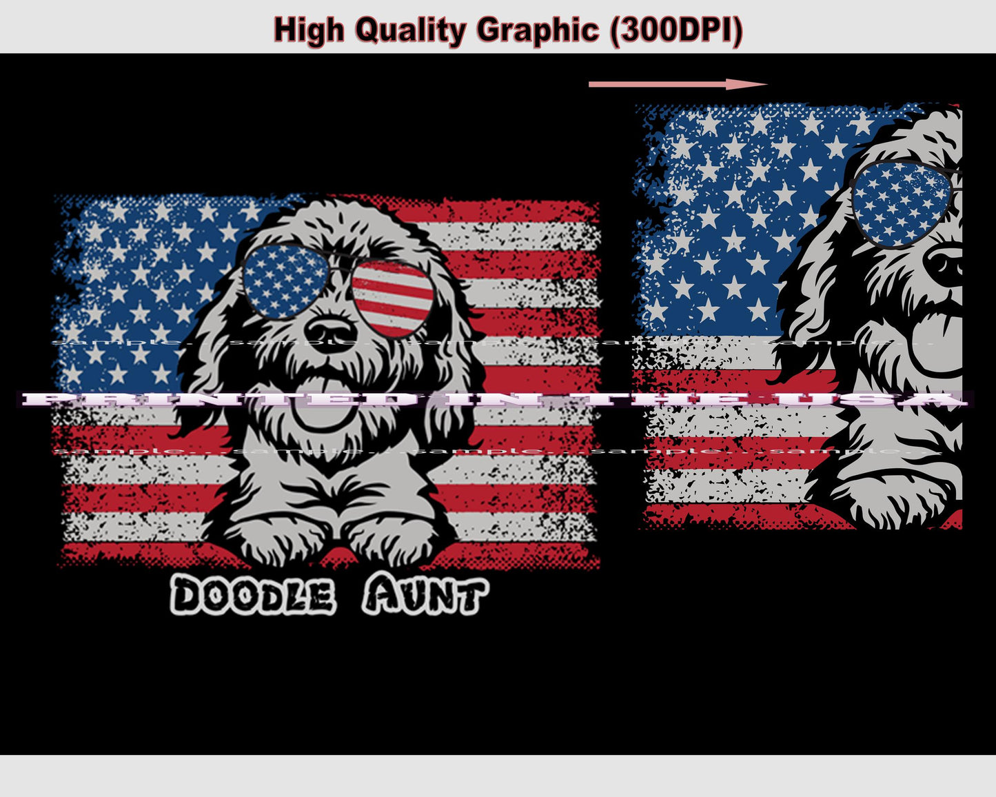Goldendoodle Labradoodle Dog Breed All American Proud Doodle Aunt Short/Long Sleeve Black T Shirt